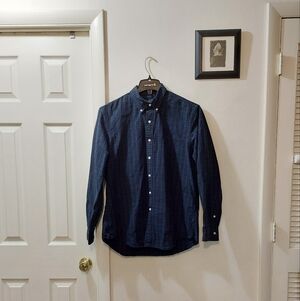 Ralph Lauren Navy Plaid Button Down Shirt